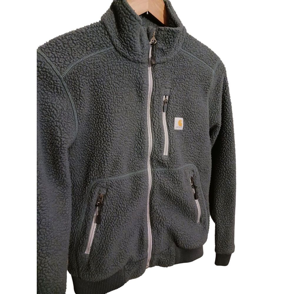 Carhartt Men's Green Sherpa Fleece Zip Jacket